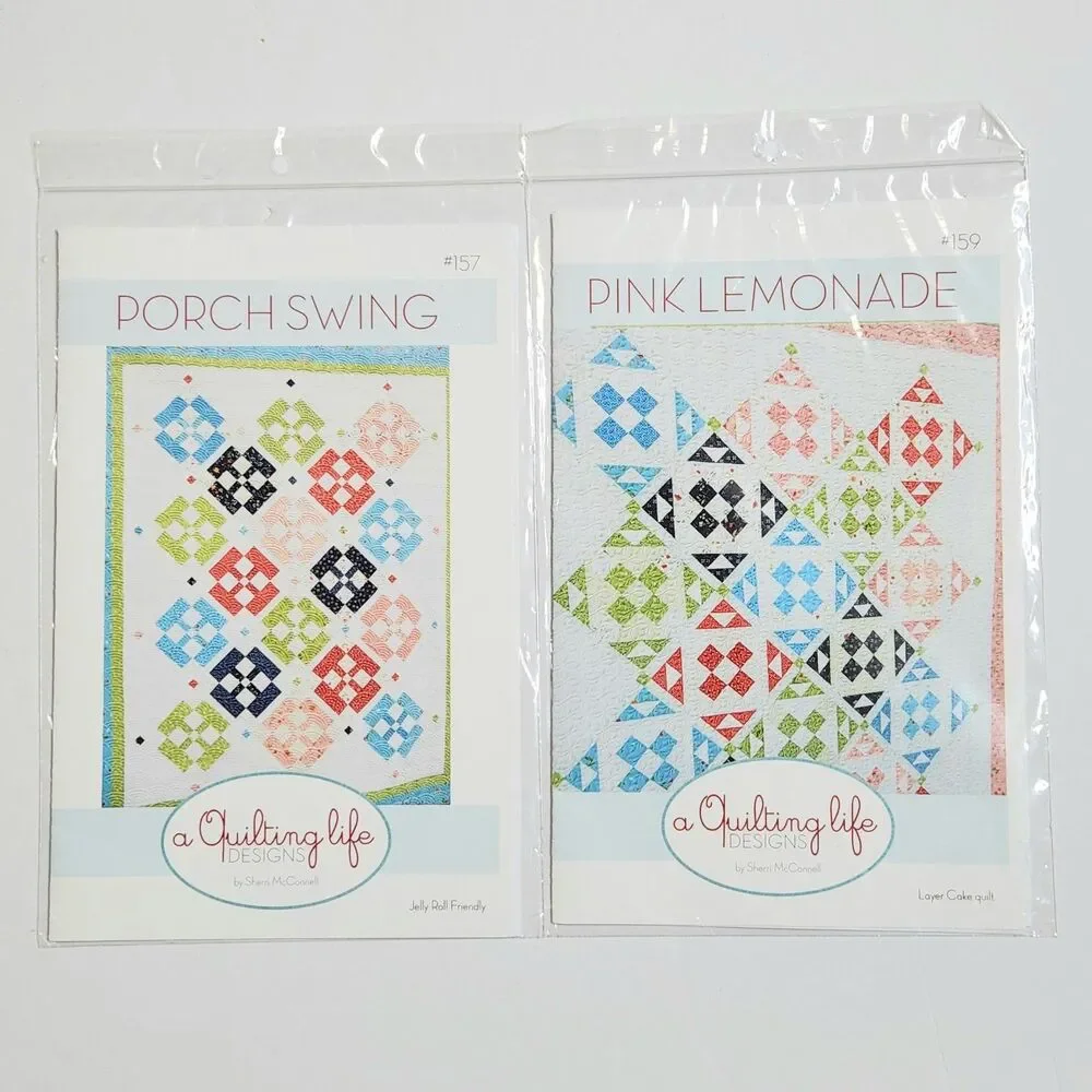 A Quilting Life Designs Paper Quilt Patterns by Sherri McConnell Lot of 2